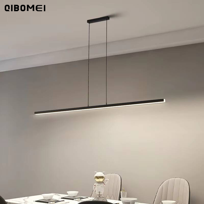 Decor Lighting Cy - Simple One-Word ร้านอาหารไฟ LED จี้โมเดิร์นยาวโต๊ะรับประทานอาหาร Bar