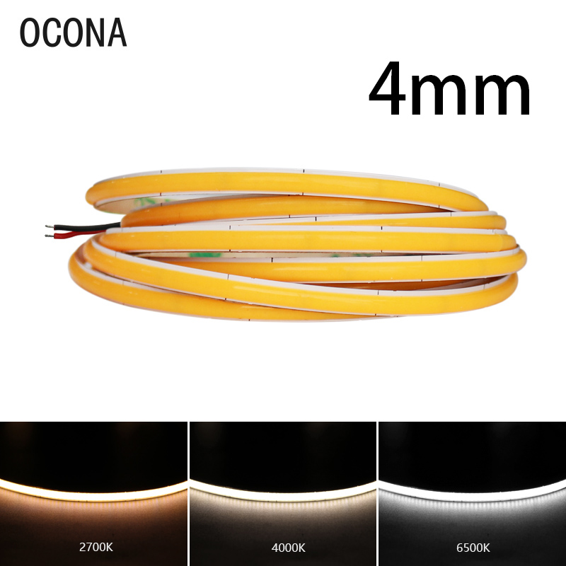 4 มม.แคบCOBไฟLED Stripสําหรับร - Lighting Mcqueen Bedroom Decor บทวิจารณ์และราคา