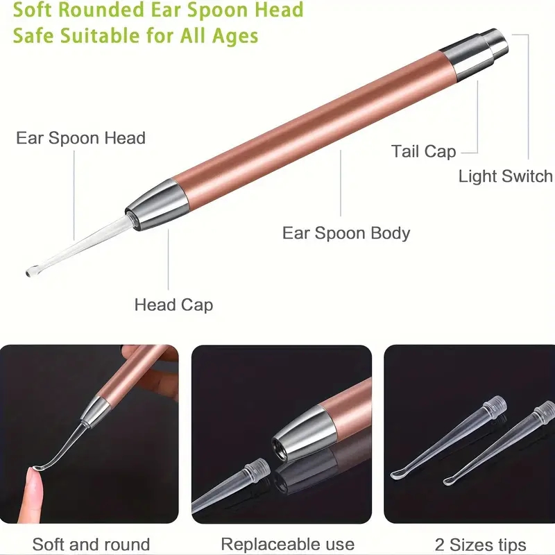 ที่แคะหูสแตนเลสเรืองแสงพร้อมไฟ - Lighting Visual บทวิจารณ์และราคา