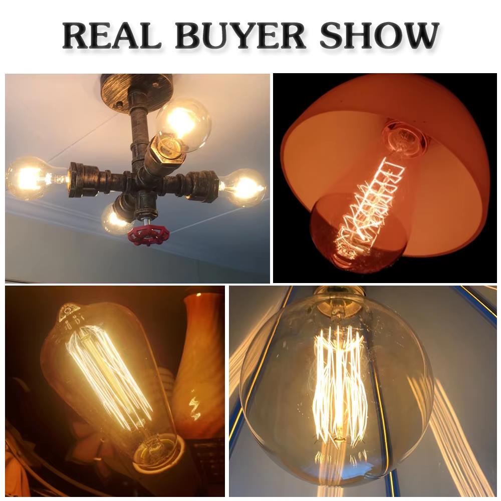 หลอดไฟเอดิสันย้อนยุค E27 40W 2 - Lighting Decoration Ideas บทวิจารณ์และราคา